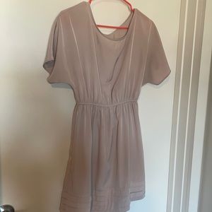 Nude short sleeve dress
